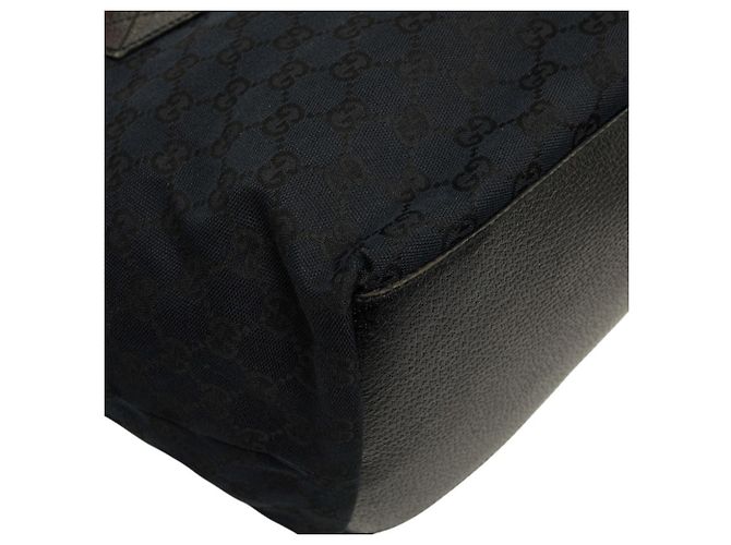Borsa Tote Gucci GG Canvas Sherry Line Nero Rosso Verde - vista 7
