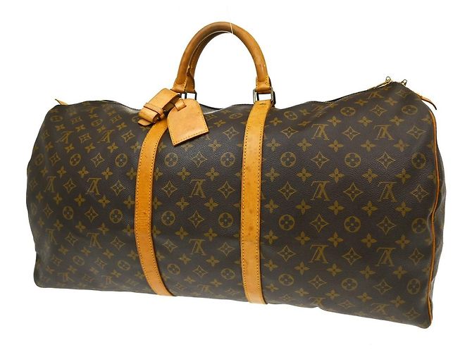 Borsa Keepall Louis Vuitton Monogram Canvas 60 Marrone - vista 2