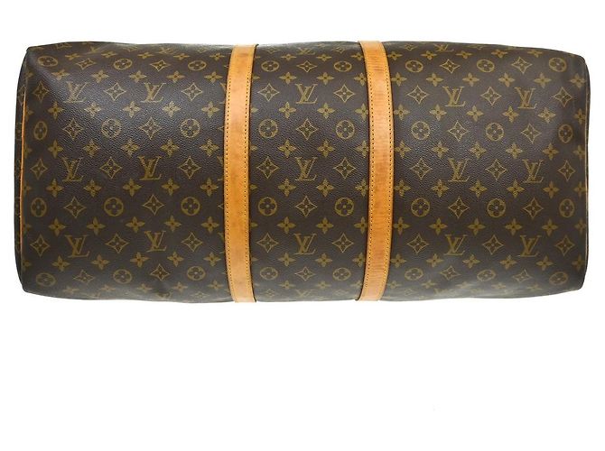Borsa Keepall Louis Vuitton Monogram Canvas 60 Marrone - vista 7