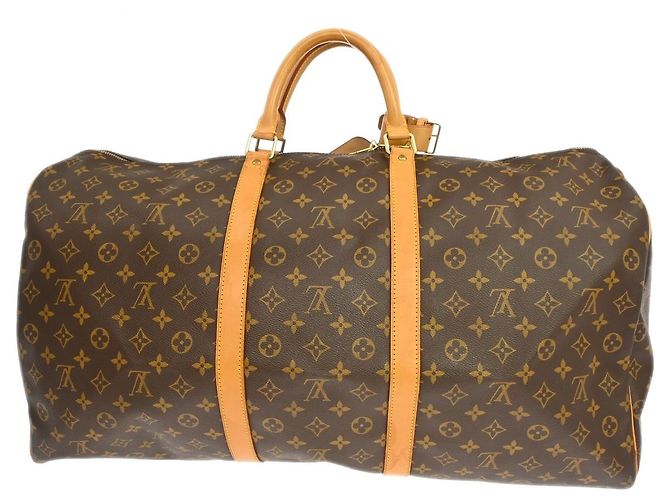 Borsa Keepall Louis Vuitton Monogram Canvas 60 Marrone - vista 2