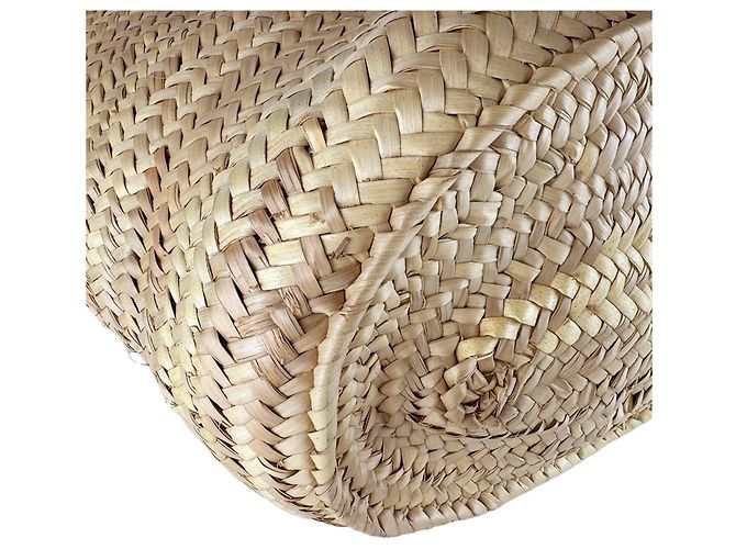 Borsa a mano in pelle e rafia marrone Loewe - vista 8