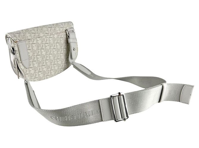 Borsa Saddle Christian Dior grigio chiaro - vista 10