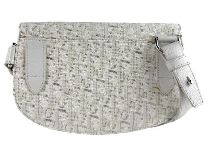 Borsa Saddle Christian Dior grigio chiaro - vista 3