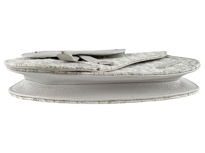 Borsa Saddle Christian Dior grigio chiaro - vista 4