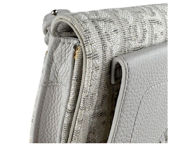 Borsa Saddle Christian Dior grigio chiaro - vista 6