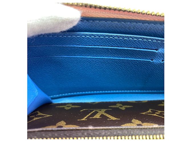 Louis Vuitton Monogram Floral Long Wallet Pink Blau - Ansicht 7
