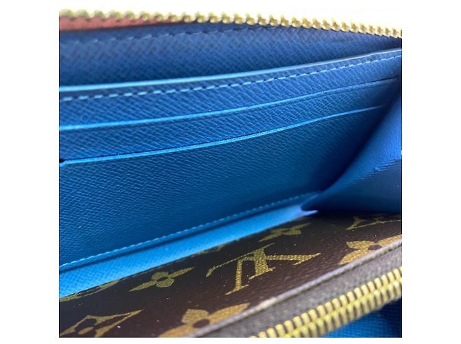 Louis Vuitton Monogram Floral Long Wallet Pink Blau - Ansicht 8
