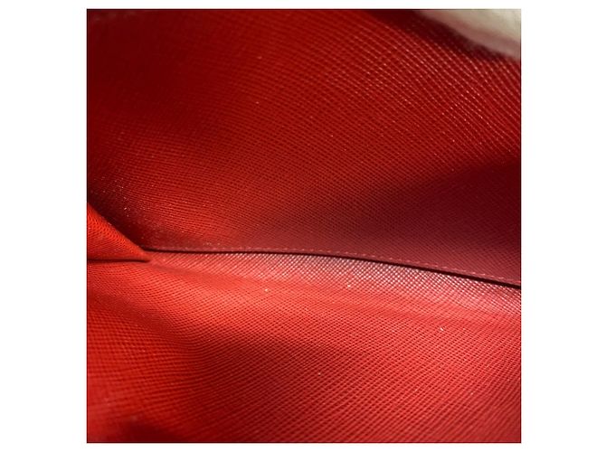 Cartera bi-fold compacta de cuero Saffiano Prada Roja - vista 14