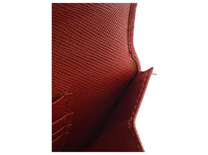 Cartera bi-fold compacta de cuero Saffiano Prada Roja - vista 16