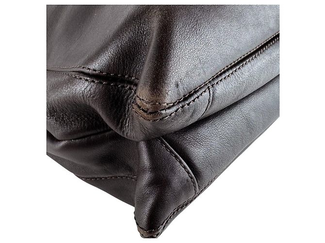 Timeless Borsa a tracolla Chanel in pelle marrone - vista 10