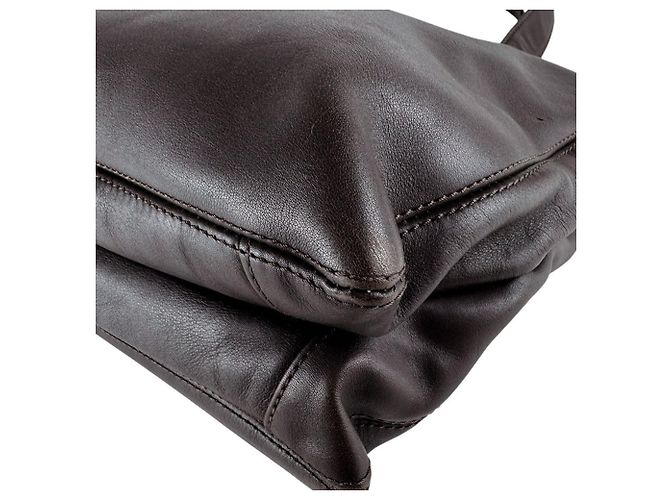 Timeless Borsa a tracolla Chanel in pelle marrone - vista 11