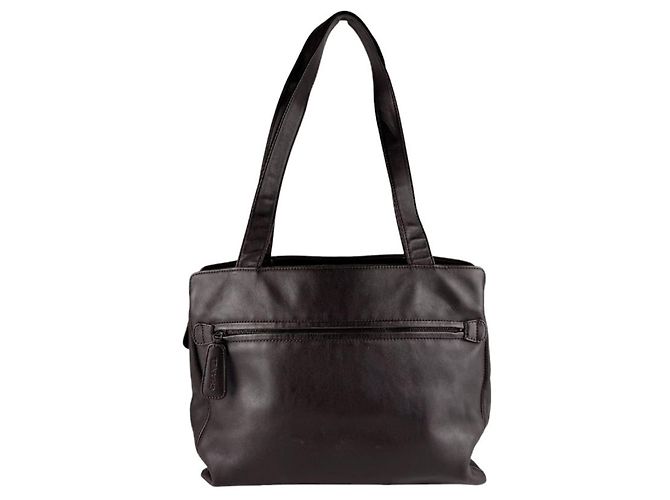 Timeless Borsa a tracolla Chanel in pelle marrone - vista 3