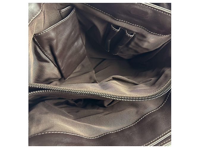 Timeless Borsa a tracolla Chanel in pelle marrone - vista 7