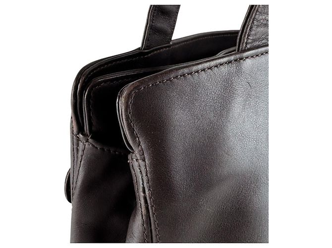 Timeless Borsa a tracolla Chanel in pelle marrone - vista 8