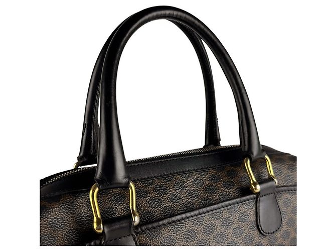 Céline Borsa Celine Macadam in tela rivestita Nero - vista 10