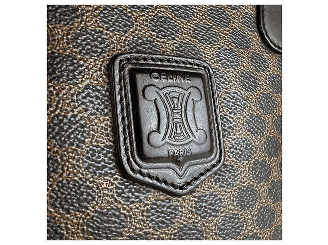 Céline Borsa Celine Macadam in tela rivestita Nero - vista 11
