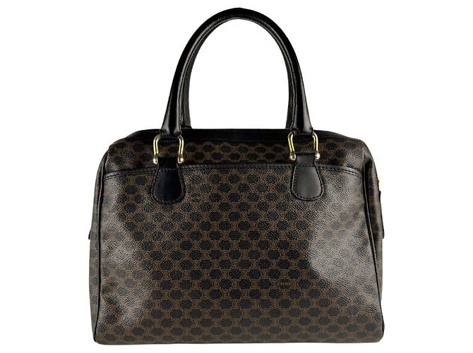 Céline Borsa Celine Macadam in tela rivestita Nero - vista 3