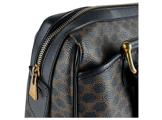 Céline Borsa Celine Macadam in tela rivestita Nero - vista 6