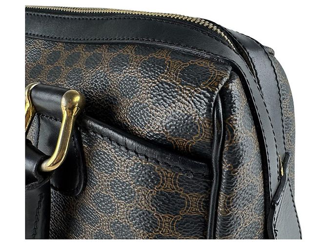 Céline Borsa Celine Macadam in tela rivestita Nero - vista 7