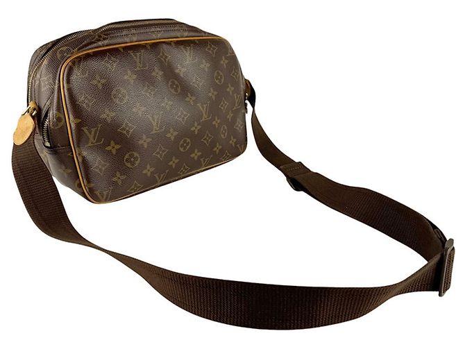 Borsa a tracolla Louis Vuitton Reporter PM Marrone Monogramma - vista 11