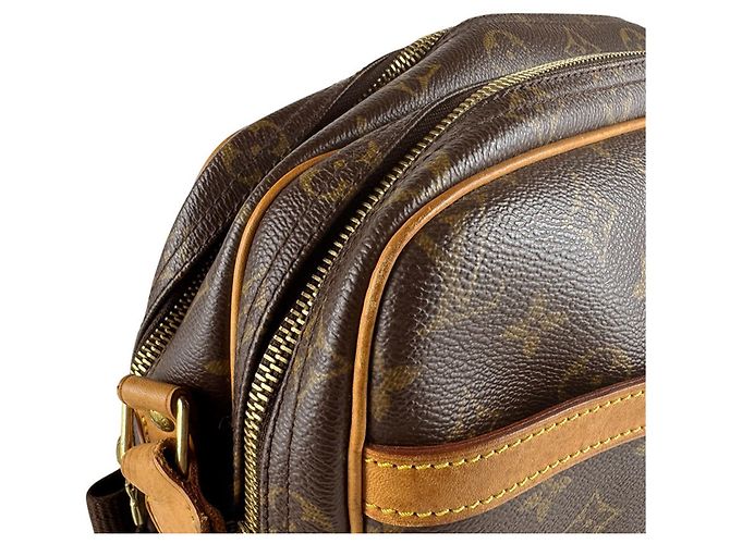 Borsa a tracolla Louis Vuitton Reporter PM Marrone Monogramma - vista 7