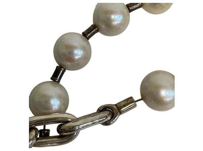 Tiffany & Co Collana Tiffany HardWear Pearl Lock Bianco - vista 9