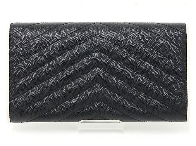 Cartera Saint Laurent Cassandra Matelassé Large Flap Negro Blanco - vista 2