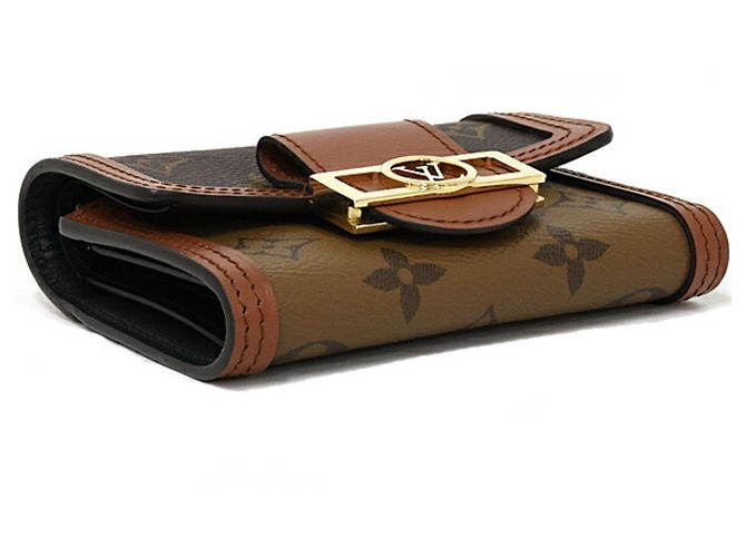 Portafoglio Louis Vuitton Portefeuille Dauphine Compact Pieghevole Marrone Marrone chiaro - vista 5