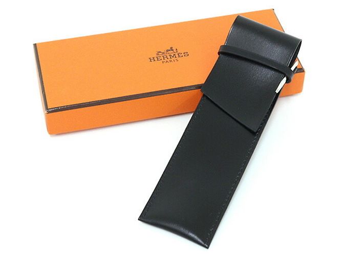 Hermès Hermes Leather Pen Case Black - view 6