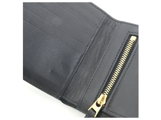 Cartera bi-fold de cuero acolchado Bottega Veneta Negro - vista 4