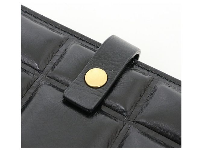 Cartera bi-fold de cuero acolchado Bottega Veneta Negro - vista 5