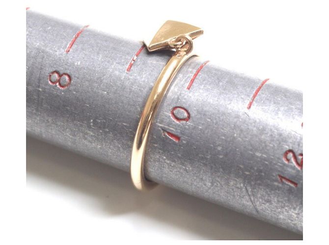 Ring Anel Clou de H da Hermès em ouro rosa Dourado - vista 4