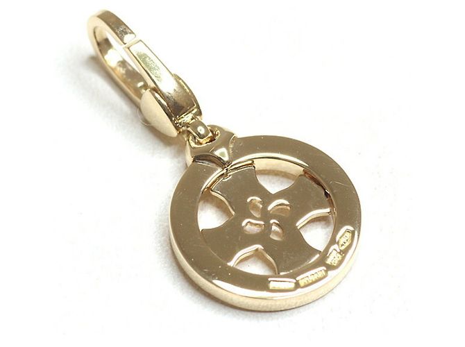 Bulgari Pendente Charm Tondo Cross in oro giallo 18K Bvlgari D'oro - vista 2