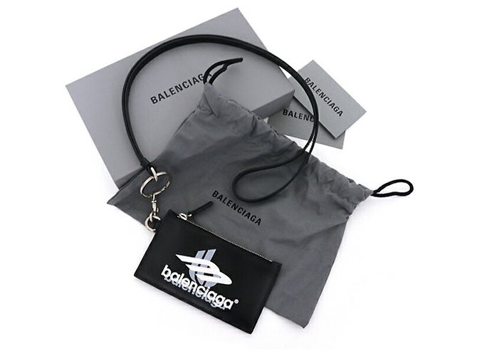 Monedero Balenciaga Fragment Castaño Negro Blanco - vista 2