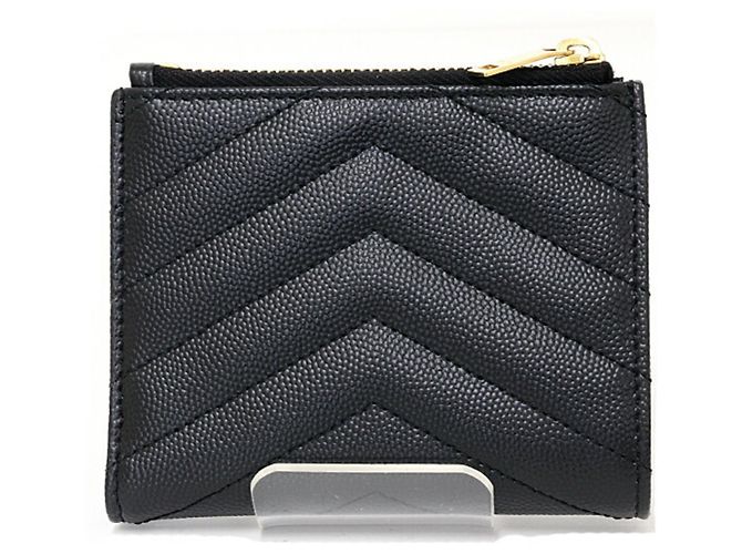 Saint Laurent Monogram Bifold Wallet Cassandra Schwarz - Ansicht 3