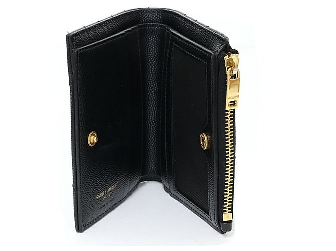 Saint Laurent Monogram Bifold Wallet Cassandra Schwarz - Ansicht 5