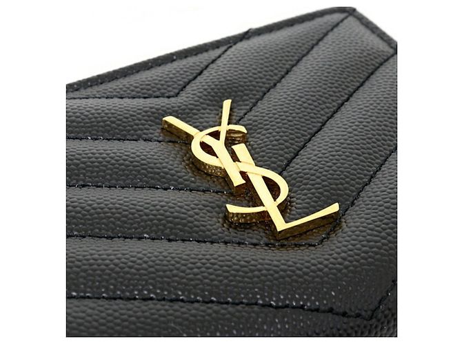 Saint Laurent Monogram Bifold Wallet Cassandra Schwarz - Ansicht 6