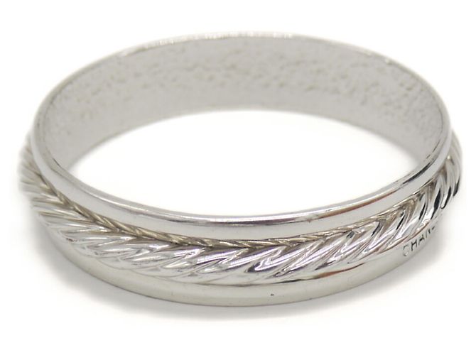 Bracelet jonc Chanel en argent - vue 2