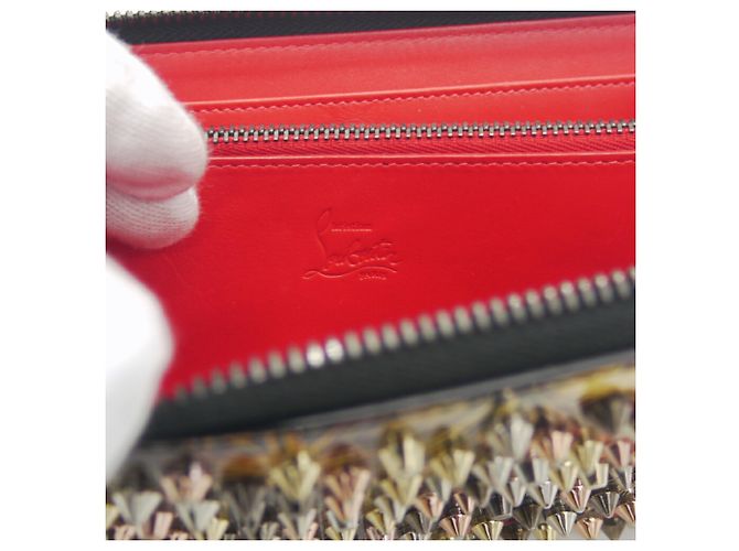 Cartera larga Christian Louboutin Panettone Spike Stud Negro - vista 10