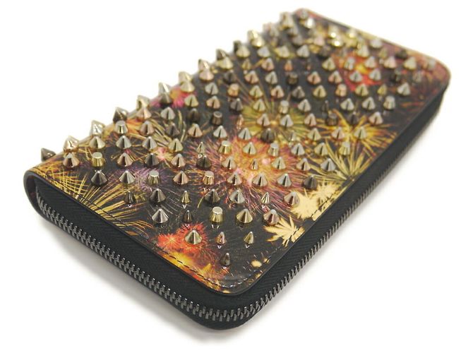 Cartera larga Christian Louboutin Panettone Spike Stud Negro - vista 3