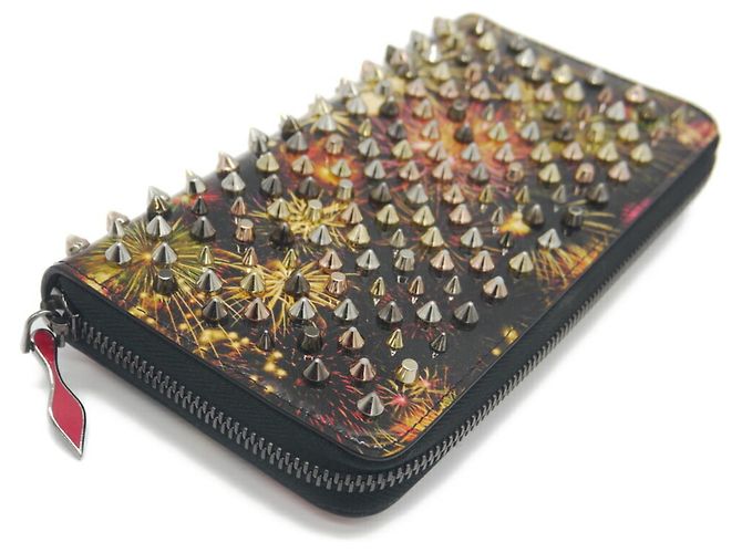 Cartera larga Christian Louboutin Panettone Spike Stud Negro - vista 4