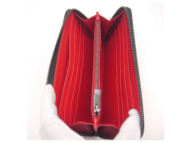 Cartera larga Christian Louboutin Panettone Spike Stud Negro - vista 7