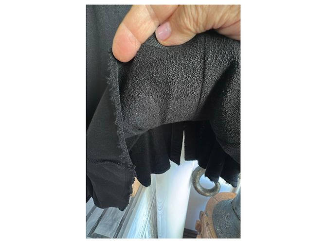 Munthe Plus Simonsen Giacca Peplum PLU in cotone nera con chiusura a gancio e occhiello Nero - vista 11