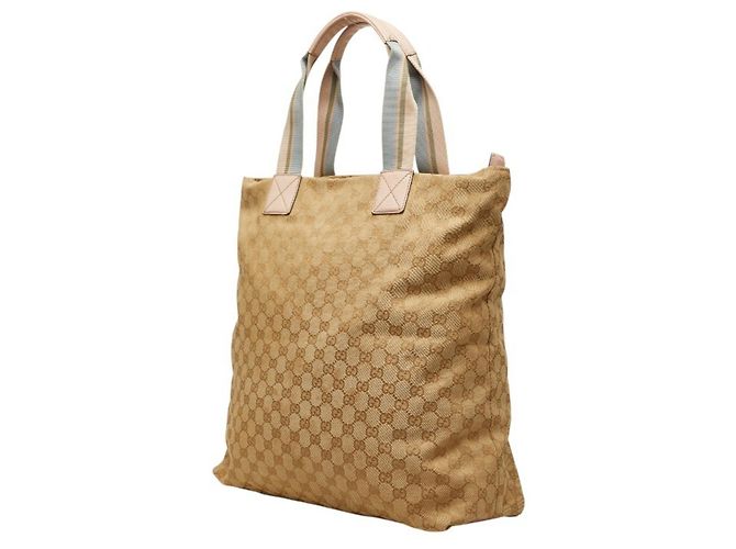 Borsa Tote Gucci GG Canvas Rosa Beige - vista 2
