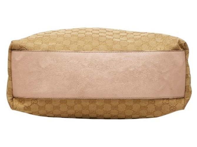 Borsa Tote Gucci GG Canvas Rosa Beige - vista 3