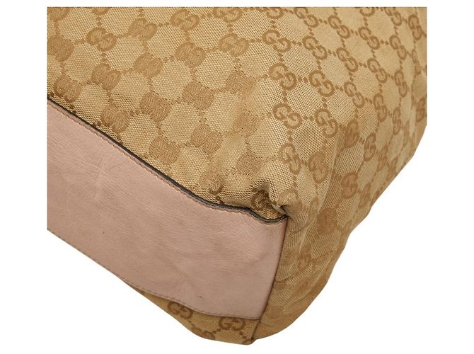 Borsa Tote Gucci GG Canvas Rosa Beige - vista 5