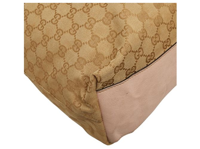 Borsa Tote Gucci GG Canvas Rosa Beige - vista 6