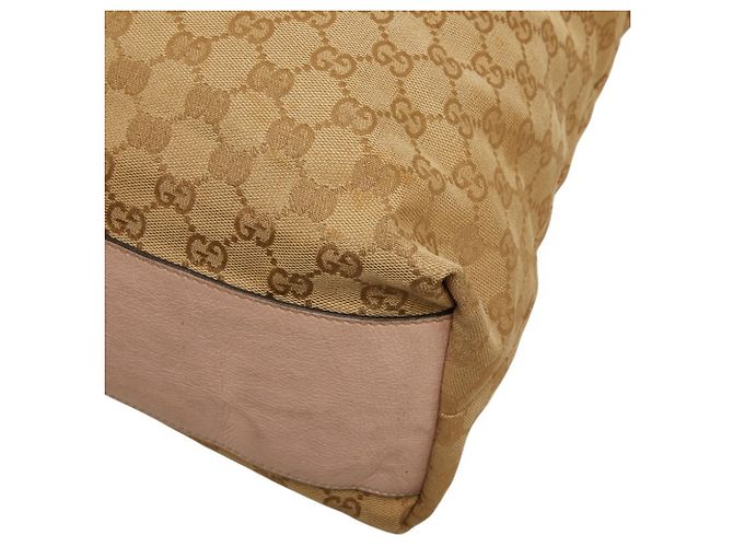 Borsa Tote Gucci GG Canvas Rosa Beige - vista 7