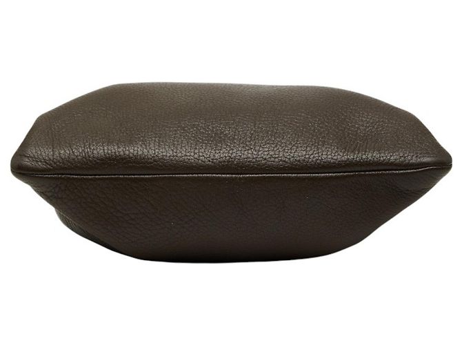 Borsa a tracolla in pelle marrone scuro Prada - vista 3