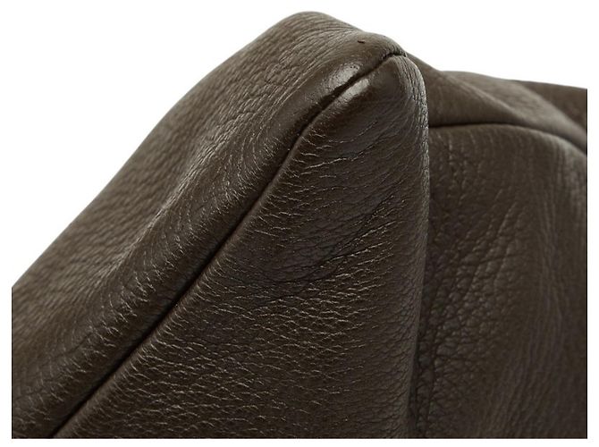 Borsa a tracolla in pelle marrone scuro Prada - vista 4